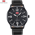 MINI FOCUS 0158 L Brand Luxury Luminous Men Sports Watches Quartz Date Clock Blue Leather Military Watch relogio masculino